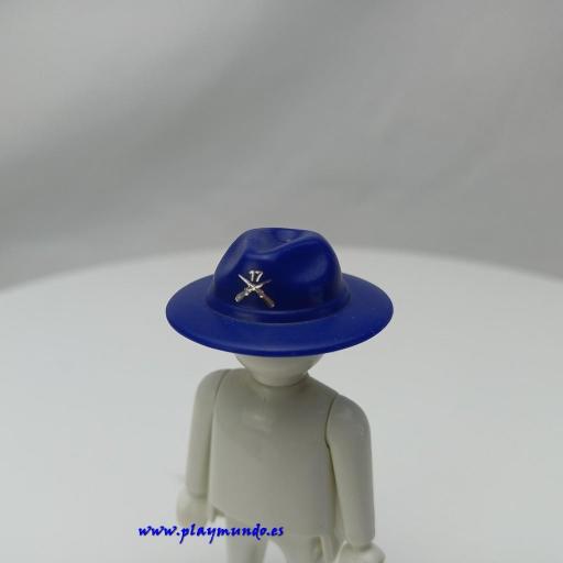 PLAYMOBIL SOMBRERO AZUL CAPITAN SOLDADO NORDISTA OESTE WESTERN [0]