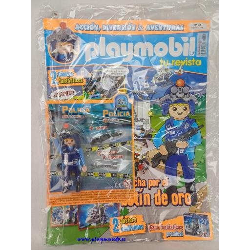 PLAYMOBIL REVISTA BLUE Nº24  POLICIA EN ACCION  (OCTUBRE 2017)  [0]