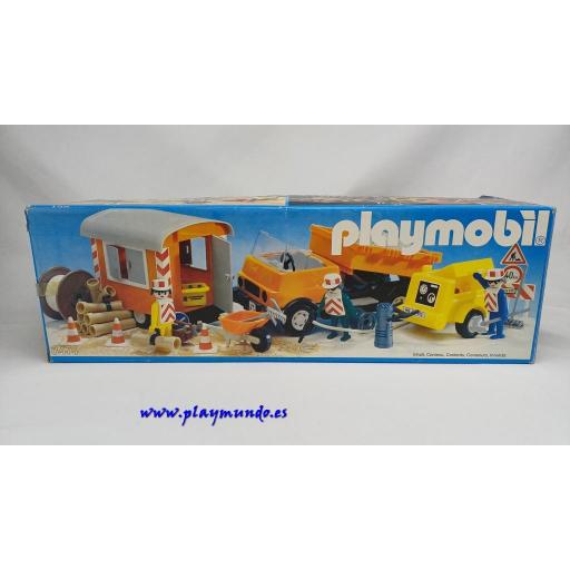 PLAYMOBIL 3474 TRABAJADORES CON CAMION Y REMOLQUE (AÑO 1983) [4]