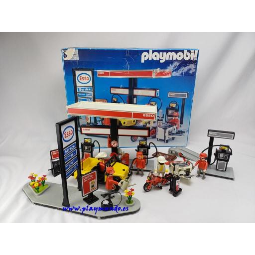PLAYMOBIL 3434 GASOLINERA CON VEHICULOS (AÑO 1985 - 1990) [0]