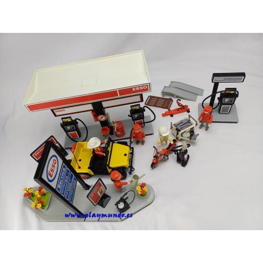 PLAYMOBIL 3434 GASOLINERA CON VEHICULOS (AÑO 1985 - 1990) [4]