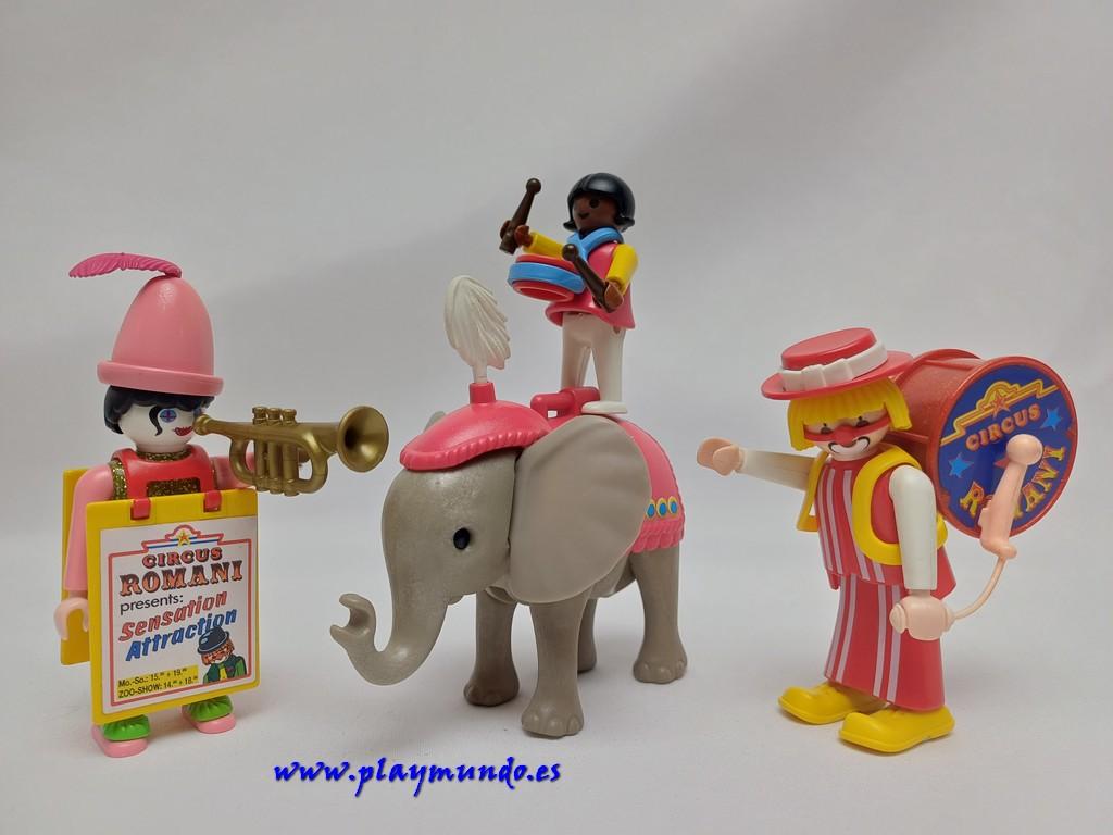 PLAYMOBIL 3797 PAYASOS CON ELEFANTE (AÑO 1991 - 1995)