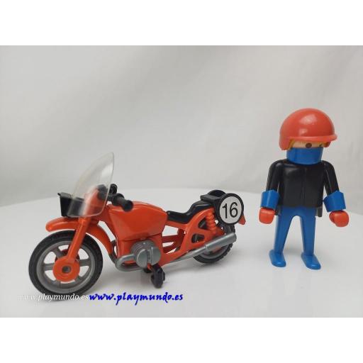 PLAYMOBIL 3565 MOTO DE CARRERAS (AÑO 1982 - 1988) [1]