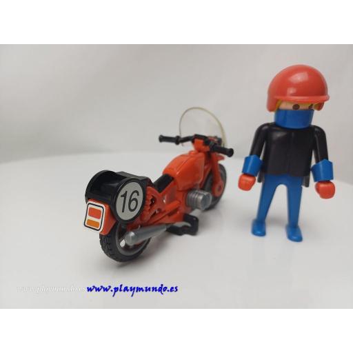 PLAYMOBIL 3565 MOTO DE CARRERAS (AÑO 1982 - 1988) [2]