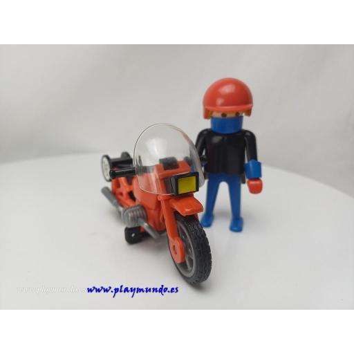 PLAYMOBIL 3565 MOTO DE CARRERAS (AÑO 1982 - 1988) [4]