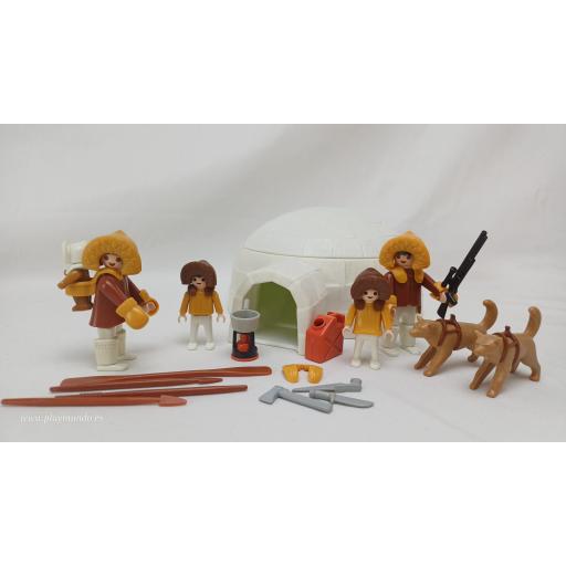 PLAYMOBIL 3465 ESQUIMALES CON IGLU (AÑO 1985 - 1990)