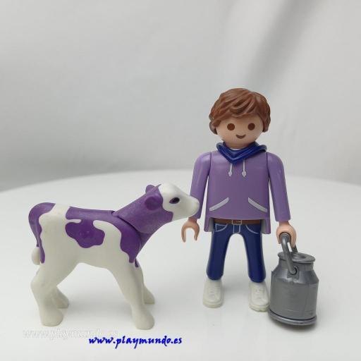 PLAYMOBIL 70263 CHICO CON TERNERO EDICION MILKA (AÑO 2020)