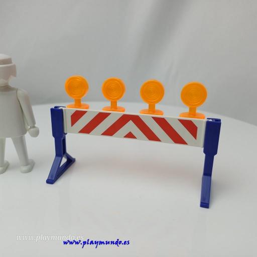 PLAYMOBIL VALLA DE OBRA CONSTRUCCION TRAFICO mod02