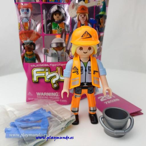 PLAYMOBIL SERIE 29 CHICAS MUJER ALBAÑIL