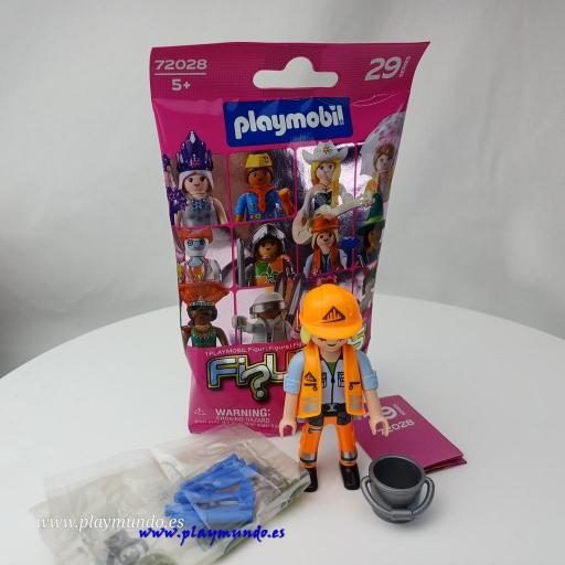 PLAYMOBIL SERIE 29 CHICAS MUJER ALBAÑIL [1]