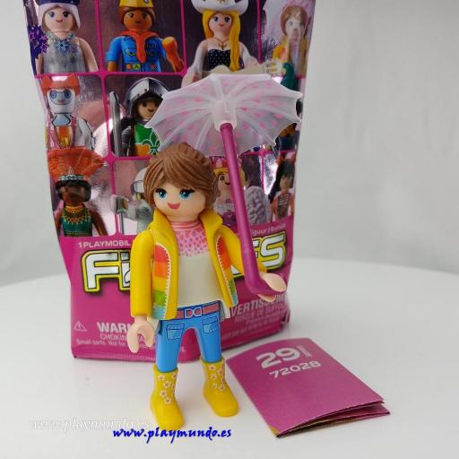 PLAYMOBIL SERIE 29 CHICAS MUJER CON PARAGUAS
