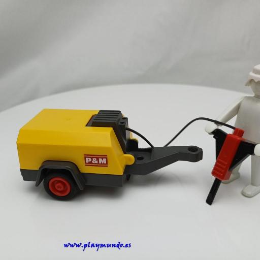 PLAYMOBIL COMPRESOR CON MARTILLO NEUMATICO CONSTRUCCION