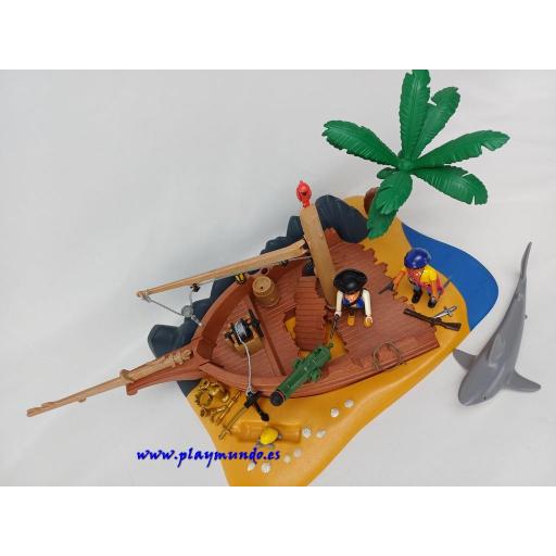 PLAYMOBIL4136 SUPERSET BARCO PIRATA NAUFRAGADO (AÑOS 2007) [1]