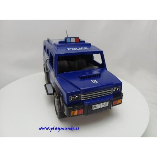 PLAYMOBIL COCHE VEHICULO TODOTERRENO BLINDADO POLICIA [5]