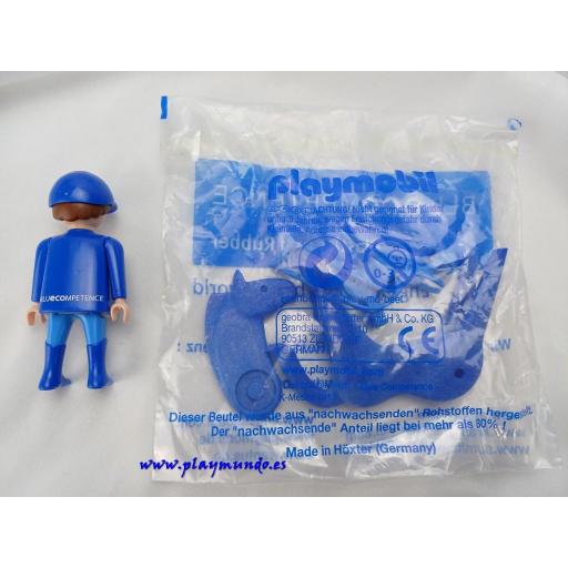 PLAYMOBIL CABALLO CLASICO AZUL y JINETE  FERIA INTERNACIONAL DEL PLASTICO DE Düsseldorf  (AÑO 2013 -2014) [1]