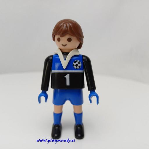 PLAYMOBIL MUÑECO CLICK FUTBOLISTA PORTERO   MOD1157