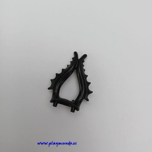 PLAYMOBIL ADORNO CASCO MEDIEVAL CUERNOS NEGROS MOD02