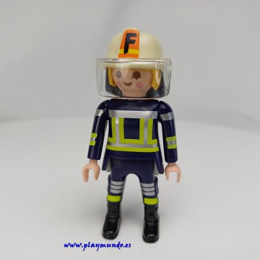 PLAYMOBIL MUÑECO CLICK MUJER BOMBERO OBRAS OTROS  MOD264