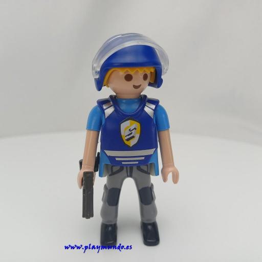 PLAYMOBIL MUÑECO CLICK POLICIA AGENTE ESPECIAL MOD491