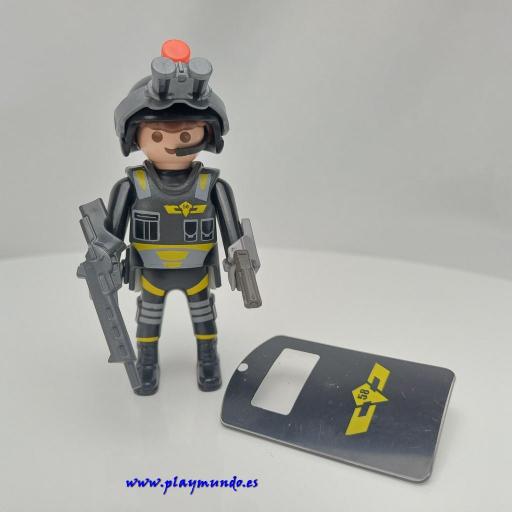 PLAYMOBIL MUÑECO CLICK   AGENTE ESPECIAL POLICIA MOD0479