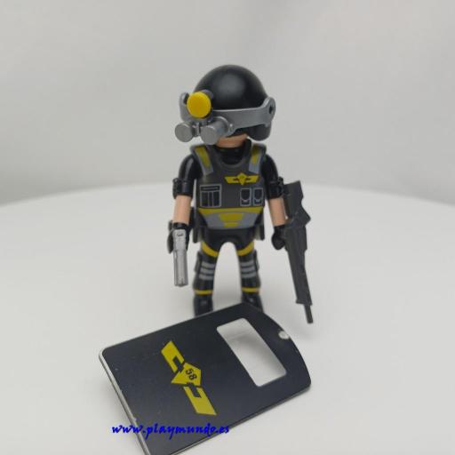 PLAYMOBIL MUÑECO CLICK   AGENTE ESPECIAL POLICIA MOD0480