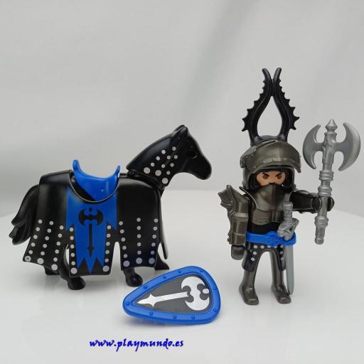 PLAYMOBIL 3315 CABALLERO NEGRO MEDIEVAL (AÑO 2004) [1]