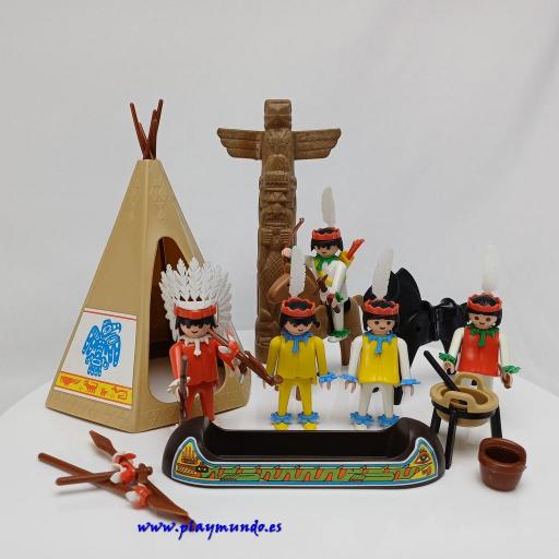 PLAYMOBIL 3483 POBLADO INDIO (AÑO 1980 - 1990) [0]