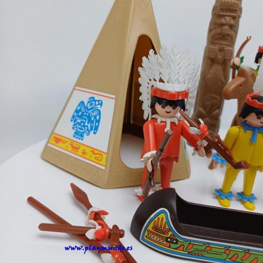 PLAYMOBIL 3483 POBLADO INDIO (AÑO 1980 - 1990) [1]