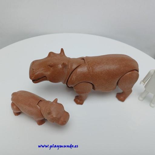 PLAYMOBIL HIPOPOTAMO CON CRIA ANIMALES [1]