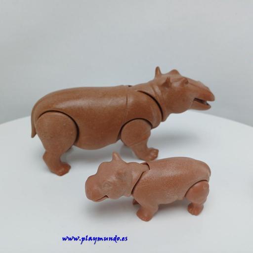 PLAYMOBIL HIPOPOTAMO CON CRIA ANIMALES [2]