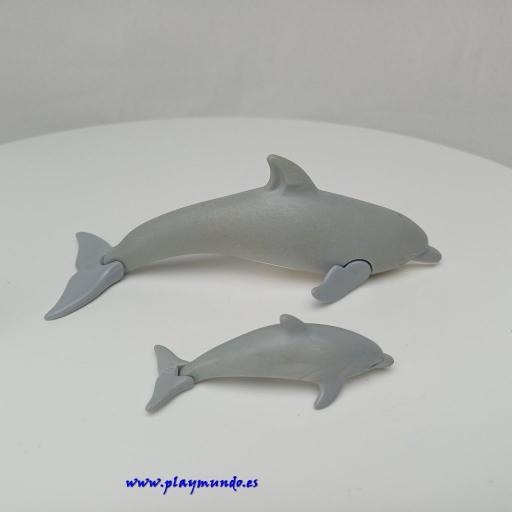 PLAYMOBIL  DELFIN CON CRIA ANIMALES MARINOS [1]
