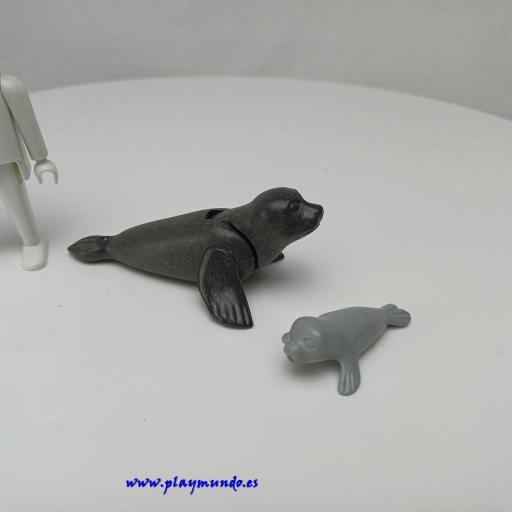 PLAYMOBIL FOCA CON CRIA ANIMALES MARINOS