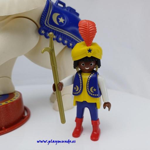 ​PLAYMOBIL 3809 ELEFANTE BLANCO DEL CIRCO CON DOMADOR (AÑO 1995) [1]