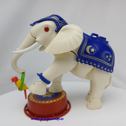 ​PLAYMOBIL 3809 ELEFANTE BLANCO DEL CIRCO CON DOMADOR (AÑO 1995) [2]