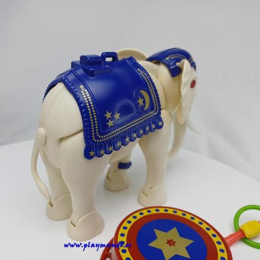 ​PLAYMOBIL 3809 ELEFANTE BLANCO DEL CIRCO CON DOMADOR (AÑO 1995) [5]