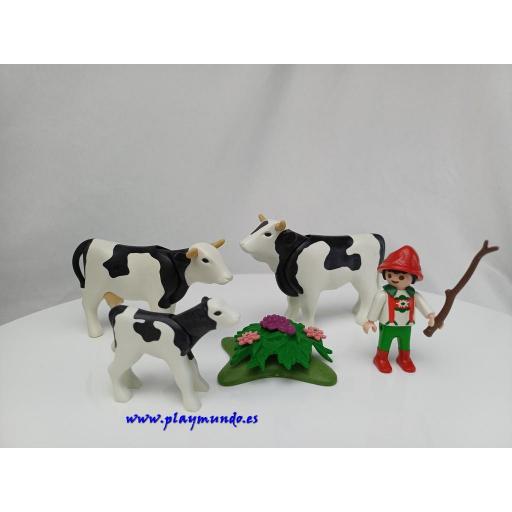 PLAYMOBIL 3077 NIÑO PASTOR CON VACAS (AÑO 1999) [0]