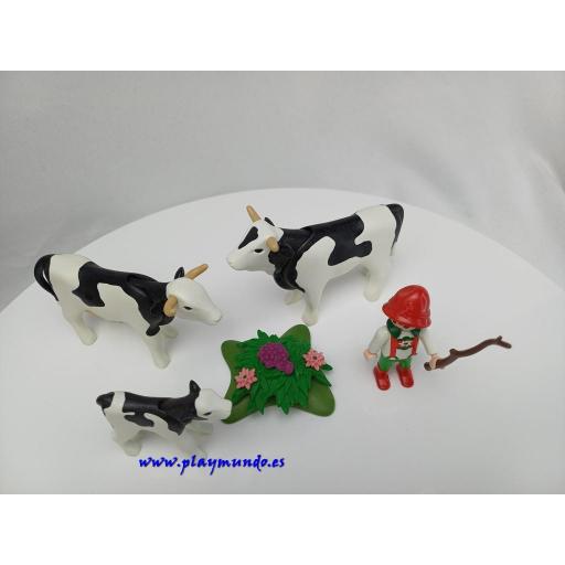 PLAYMOBIL 3077 NIÑO PASTOR CON VACAS (AÑO 1999) [1]