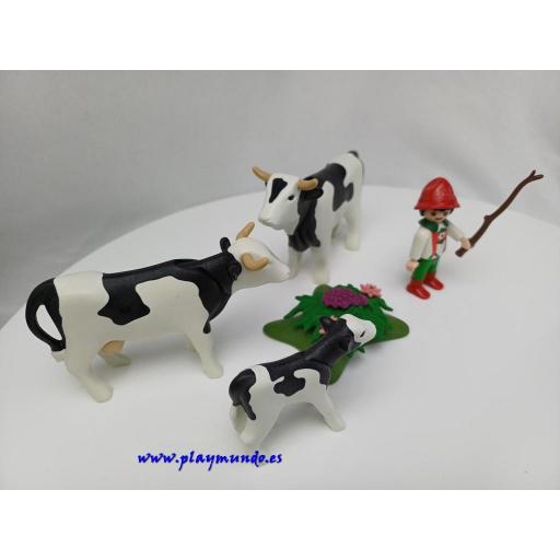PLAYMOBIL 3077 NIÑO PASTOR CON VACAS (AÑO 1999) [2]