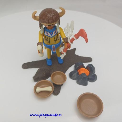 PLAYMOBIL 3877 CHAMAN BRUJO INDIO OESTE WESTERN [0]