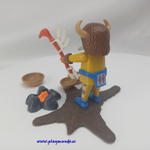 PLAYMOBIL 3877 CHAMAN BRUJO INDIO OESTE WESTERN [3]