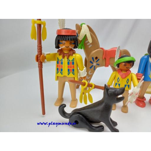PLAYMOBIL 3396  OESTE WESTERN FAMILIA INDIA  (AÑO 1990) [1]
