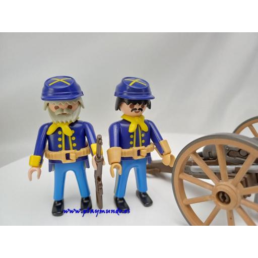 ​PLAYMOBIL 3812 OESTE WESTERN SOLDADOS NORTEÑOS ARTILLERIA  (AÑO 1996) [2]