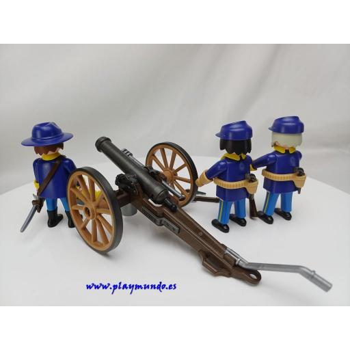 ​PLAYMOBIL 3812 OESTE WESTERN SOLDADOS NORTEÑOS ARTILLERIA  (AÑO 1996) [4]