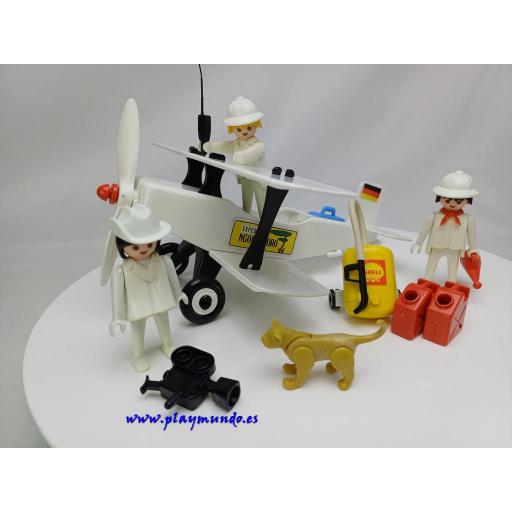 PLAYMOBIL 3276  BIPLANO SAFARI NGORONGORO (AÑO 1981) [0]