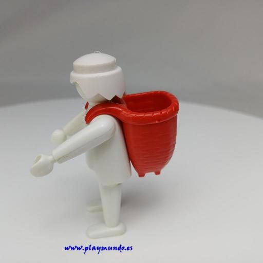 PLAYMOBIL CESTO CESTA ROJA PARA LLEVAR AL CUELLO MEDIEVAL PIRATA  [0]
