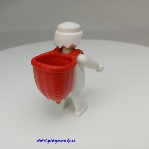 PLAYMOBIL CESTO CESTA ROJA PARA LLEVAR AL CUELLO MEDIEVAL PIRATA  [1]