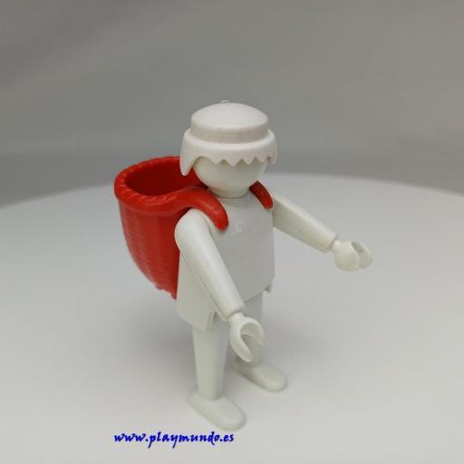 PLAYMOBIL CESTO CESTA ROJA PARA LLEVAR AL CUELLO MEDIEVAL PIRATA  [2]