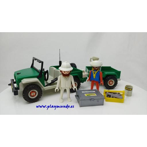 PLAYMOBIL 3532 JEEP CON REMOLQUE AVENTURA SAFARI  (1981 -1988)
