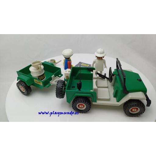PLAYMOBIL 3532 JEEP CON REMOLQUE AVENTURA SAFARI  (1981 -1988) [3]