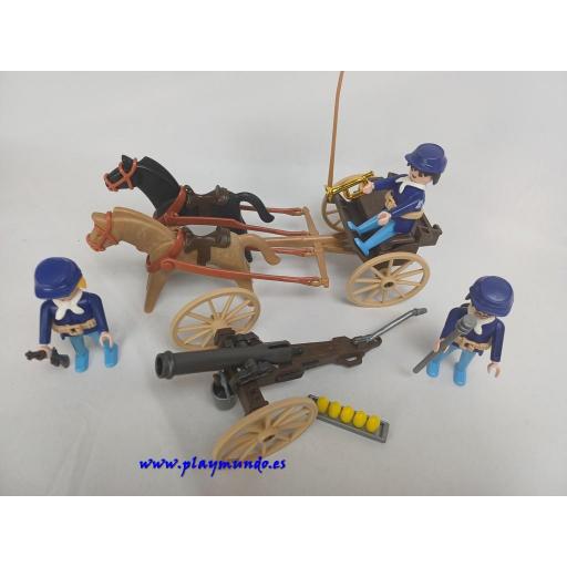 ​PLAYMOBIL 3729 OESTE WESTERN SOLDADOS NORTEÑOS ARTILLERIA  (AÑO 1988-1994) [1]